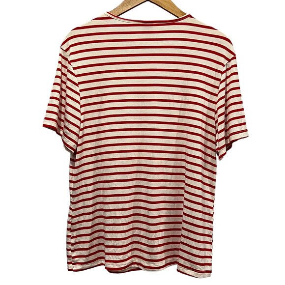 Melissa Masse 'Rosie the Riveter' Striped T-Shirt, USA, Red White, 1X - Picture 10 of 11